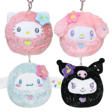 小禮堂 Sanrio 三麗鷗 絨毛玩偶吊飾 (達摩款) Kitty 漢頓 大耳狗 美樂蒂