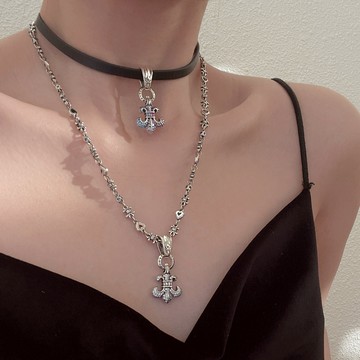 4.25小寶上新浮力 s925銀彩鋯鳶尾吊墜M1963 2.3*1.7cm 8.44g