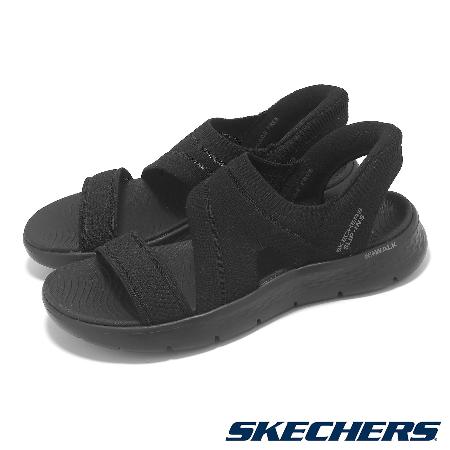 Skechers 涼鞋 Go Walk Flex Sandal Slip-Ins 女鞋 黑 針織 套入式 141482BBK