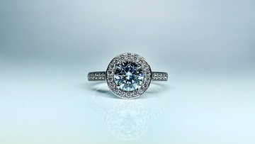 莫桑鑽 |  勇氣鑽石女戒  | 台中門市 | 可升級K金白金真鑽