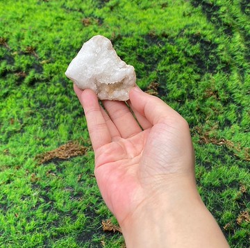 天然原礦可愛晶瑩剔透瑪瑙白晶簇 消磁淨化 療癒 開運 快速出貨