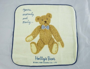 【震撼精品百貨】Holly's Bear 泰迪熊~小毛巾『藍邊』