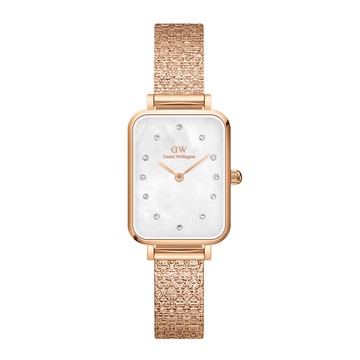 Daniel Wellington DW 手錶 Quadro Lumine 貝母盤麥穗鋼琴方錶DW00100578