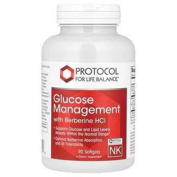 Protocol for Life Balance, 葡萄糖管理，含鹽酸小蘗鹼，90 粒軟膠囊