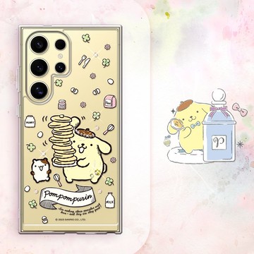 三麗鷗 Samsung Galaxy S系列防震雙料水晶彩鑽手機殼-鬆餅布丁狗