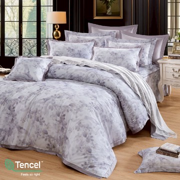 七件式床罩組/ 100支天絲 x Micro超細旦纖維/ 2593深幽