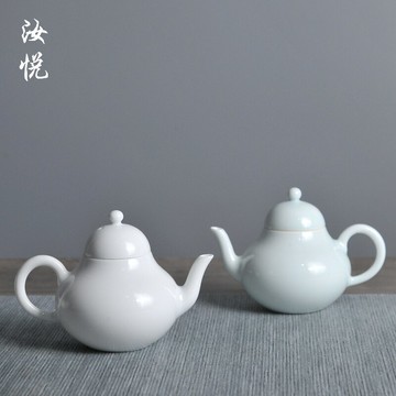 景德鎮陶瓷茶具泡茶壺白瓷小號功夫茶單壺君德壺手工梨式壺思婷壺