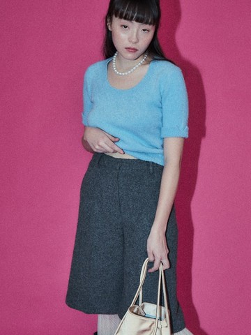 Bermuda Tweed Pants_Grey