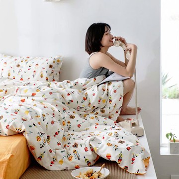 薄被套-單人 / 4.5x6.5尺 / 200織 / 精梳棉 / 朵朵花戀 台灣製