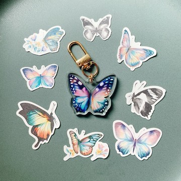 蝴蝶 金屬鎖扣掛飾