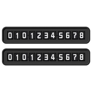 Secret 防滑停車號碼牌  黑色  2個