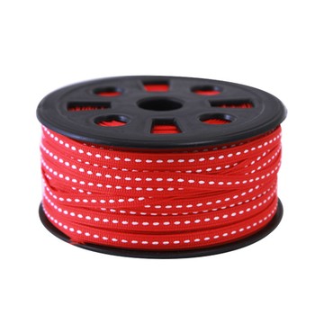 Bom91 5mm縫線緞帶  90m  KS23 紅色  1個