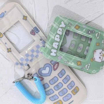 台灣出貨-ins翻蓋摺疊手機系列卡套卡夾小卡收納pp面卡通相冊