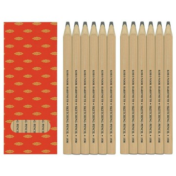 KOH-I-NOR 扁平素描鉛筆3支入*1538【APP滿額下單10%點數(單一帳號最高5000點)】1/31止