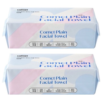 comet 素面拋棄式洗臉巾  100抽  2包
