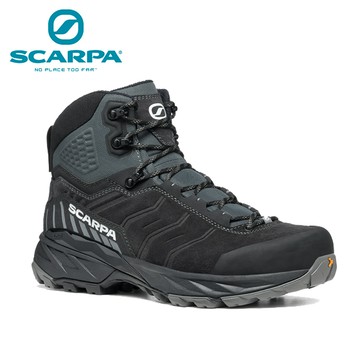 【 SCARPA 】原廠貨 中性 RUSH TRK GTX 中筒 防水登山鞋/百岳 深無菸煤灰-黑(63140-200)