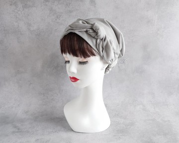 日本製 2way 醫療用髮帶 網紗 緞帶 淺灰色