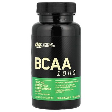 Optimum Nutrition, 支鏈氨基酸 1000，60 粒膠囊（每粒膠囊 500 毫克）