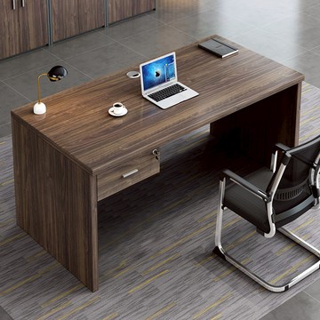 免運 可開發票 電腦桌 辦公桌  辦公桌子辦公室單人臺式電腦桌家用簡易書桌員工職員桌椅帶抽屜鎖 快速出貨