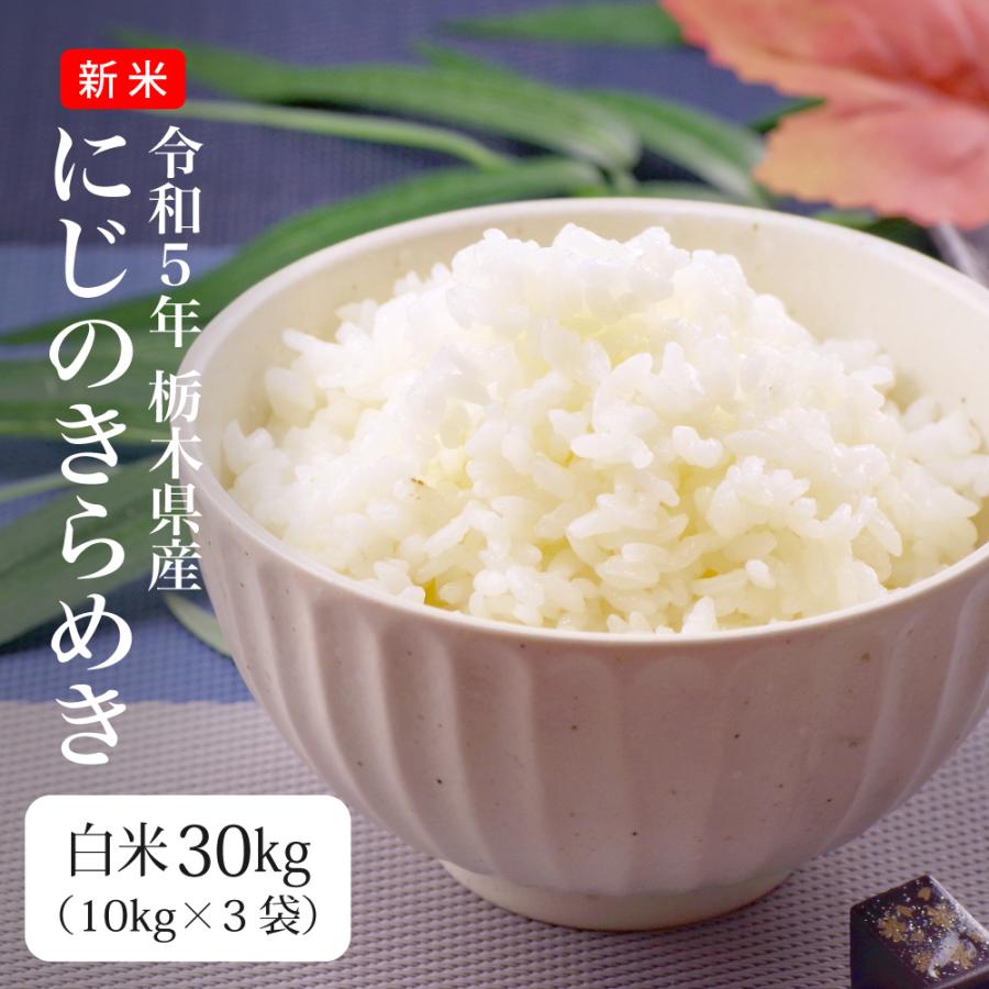 米 30kg お米 にじのきらめき 送料無料 業務用米 まとめ買い 新米 令和5年 栃木県産（北海道・九州 300円）沖縄・離島不可