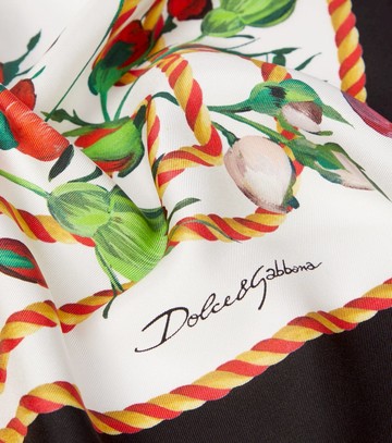 Dolce & Gabbana Floral silk twill scarf