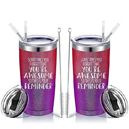 Unique Birthday Gifts for Women Tumbler Pack,Inspirational Present Idea Gift for Mom,Friend,Coworker,Stainless Mug with Sayings-Sometimes You forget