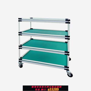 【台灣公司 可開發票】防靜電精益管周轉車帶剎車靜音四輪工廠車間物料架多層移動手推車