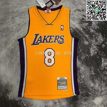 【卓越優選館】SW湖人00賽季復古球衣 熱壓Kobe 8號O'Neal 34號 NBA男款籃球衣 經典黃紫配色 潮流運動穿搭