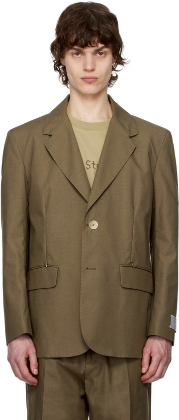 RANRA 卡其色 Writer Gabardine Tailored 西装外套