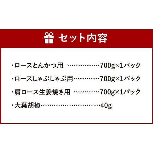 ふるさと納税 大分県 豊後大野市 022-490 大分県産 豚肉 セット 約2.1kg 大葉胡椒付き