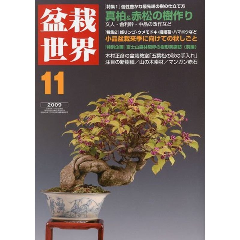 盆栽世界 2009年 11月号 雑誌