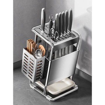 刀架置物架廚房臺面刀座放菜刀架子多功能一體刀具收納架2024新款