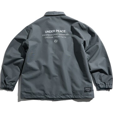 UNDER PEACE 25AW SIERRA LOGO / FR COACH JACKET 機能 教練外套 (碳灰色)