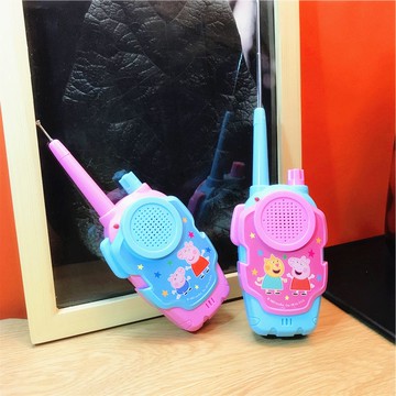 小豬佩奇兒童無線通話對講機一對戶外手持對話機過家家角色扮演玩 h8052
