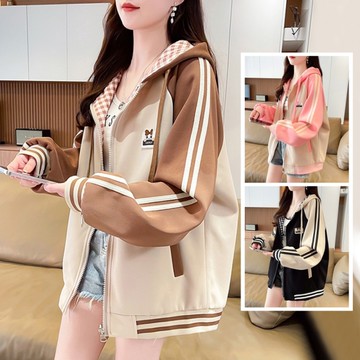 ＊ORead＊雙面穿格紋連帽寬鬆外套(3色S~2XL)