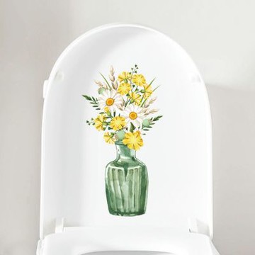 【MR.ZAKKA】創意萬用裝飾貼紙-植物主題 繽紛彩繪花瓶盆花 A款 居家布置 DIY可移式壁貼 無痕壁貼 牆貼