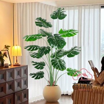 免運 公司貨 仿真 龜背竹仿真綠植大型室內盆栽裝飾花擺件客廳落地樹高級仿生假植物 可開發票 全館五折 工廠現貨直銷 新品特價 BLGQHSH1225