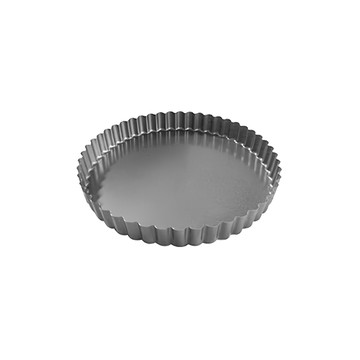 de Buyer 畢耶 不沾烘焙系列 圓形直角波浪邊塔模  24cm  1個