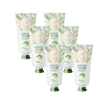 澳洲 G&M 花漾水潤綿羊油護手霜含維他命E(70g/支 6入組)