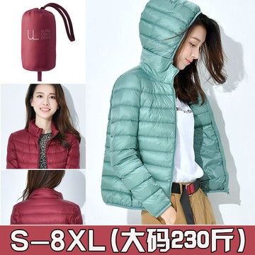 💕甜心大尺碼💕大尺碼  羽絨服女士2025新款短款輕薄加厚保暖修身韓版白鴨絨時尚外套