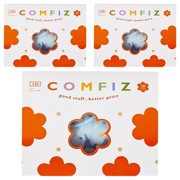 COMFIZ 康菲 兒童3D醫療口罩 3~7歲  3盒  海底樂園 藍色  30片