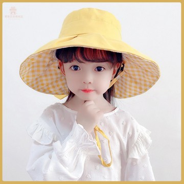 爆款熱推💖全臺免運 兒童防曬帽子韓版公主大帽簷漁夫帽女童防紫外綫遮陽帽薄款太陽帽 VIBP