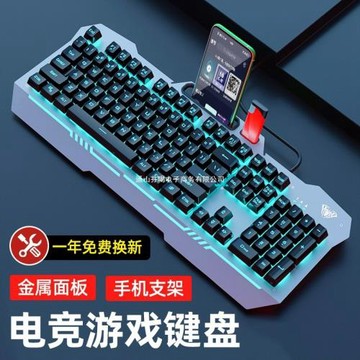 鍵盤鼠標套裝有線電狼蛛10電腦機械辦公手感競F游戲臺式機30