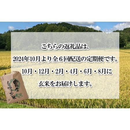 ふるさと納税 ＜ 予約 定期便 全6回 ＞ 北海道産 希少米 おぼろづき 玄米 5kg ＜2024年10月より配送＞ 北海道新ひだか町