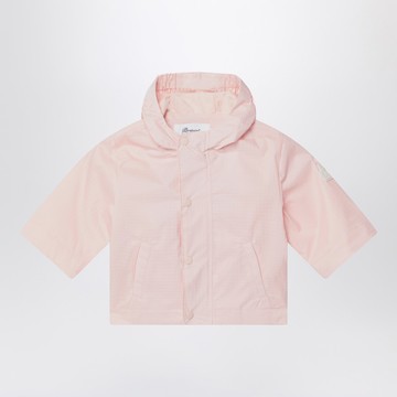 Pink hooded jacket in nylon