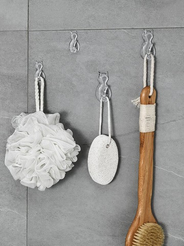 免打孔無痕黏鉤廚房墻面強力掛鉤門后衣帽鉤子浴室毛巾免釘鉤