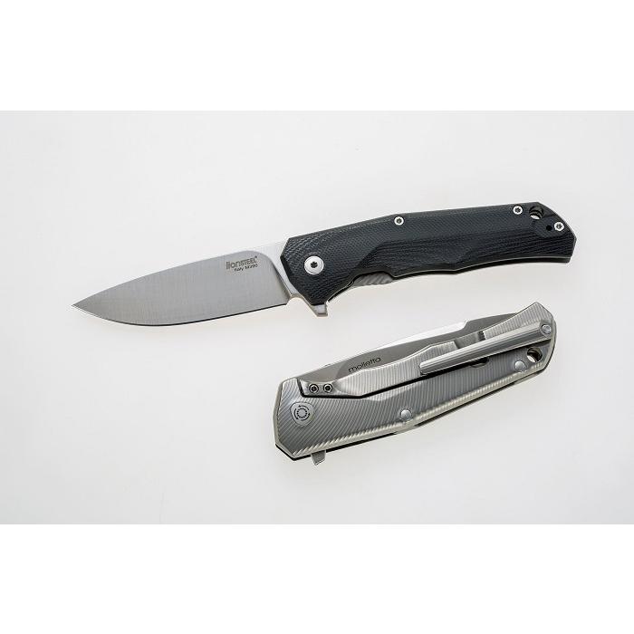 ライオンスチール TRE-GBK フリッパー 折り畳みナイフ M390鋼 G10 チタンハンドル,lionSTEEL knife