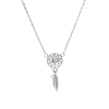 [預購] [純銀] 夢境捕手鎖骨鍊 / Dream Catcher Necklace