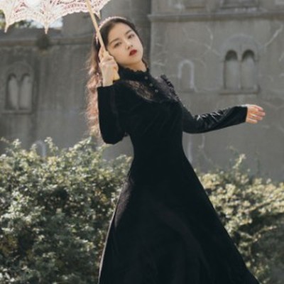 ワンピース 冬 秋 ロング 長袖 ロングワンピース 秋冬 冬 長袖 ベロア ワンピース 英国風 かっこいいワンピース 可愛い ワンピース ベル 通販 Lineポイント最大get Lineショッピング