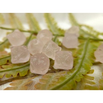 粉水晶醒獅頭 串珠水晶文玩飾品AA12